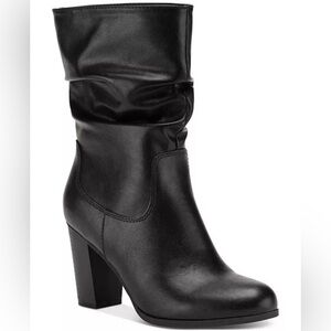 Style & Co Saraa Slouch Mid-Shaft Boots  -Black-